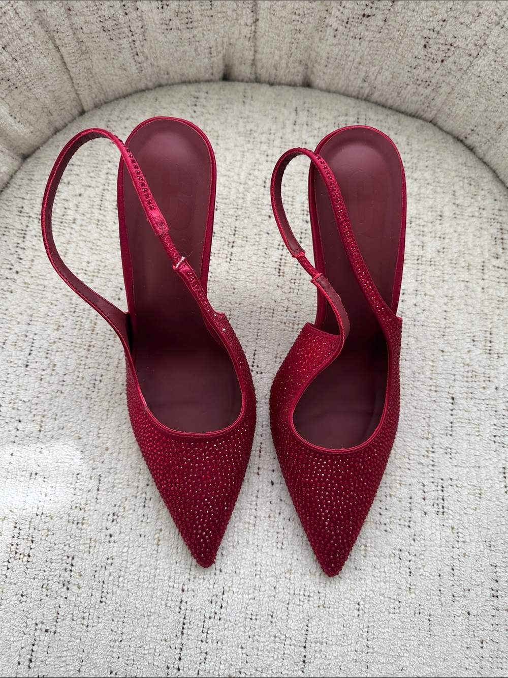 Red Rhinestone Heels